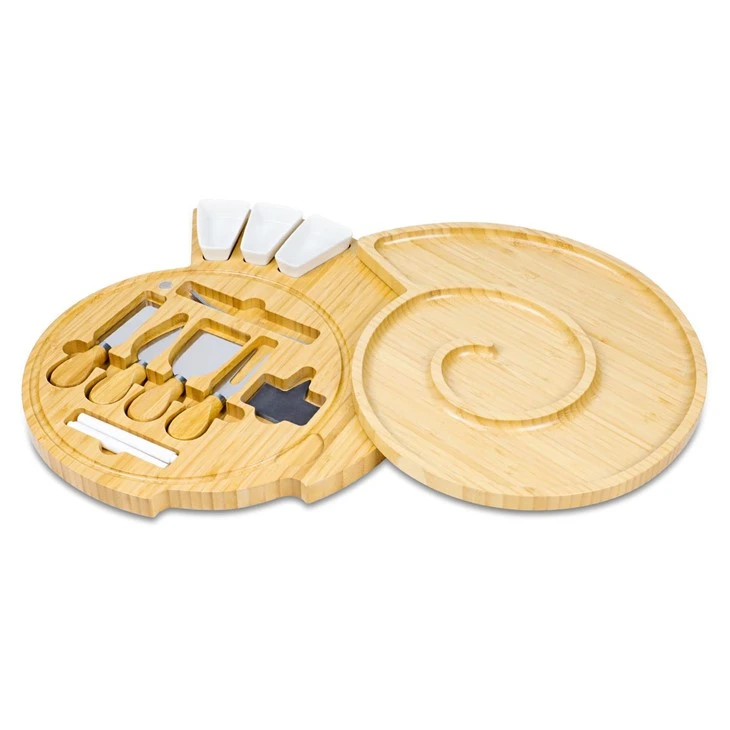 Bamboo Charcuterie Cheese Board And Platter Set (5)